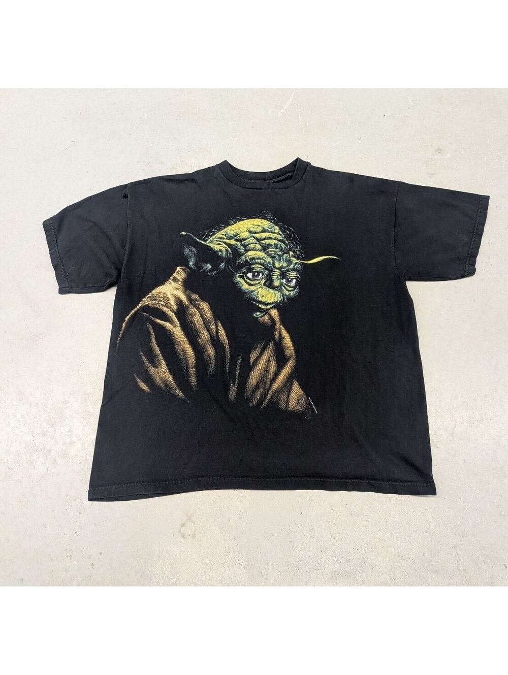 Vintage 90s Star Wars Yoda Jumbo Print Art T-shirt